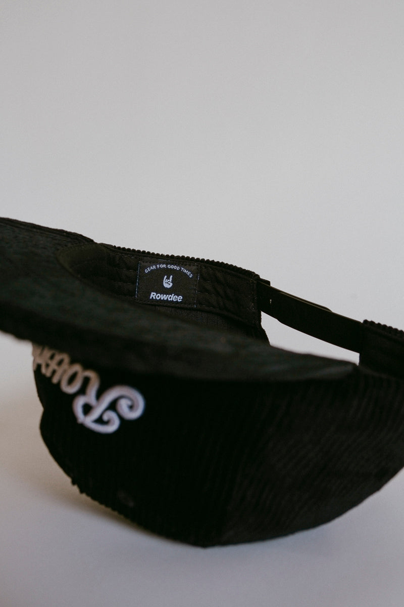 Black Corduroy Snapback